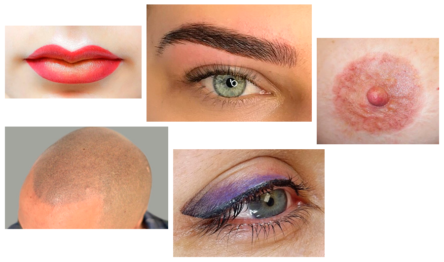 Fotos de distintos tipos de Micropigmentación
